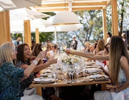 Outdoor luncheon at Frank Family Vineyards