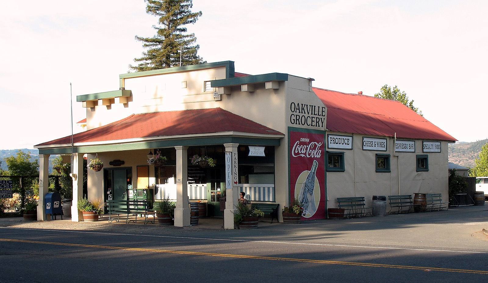 The Oakville Grocery storefront on Highway 29