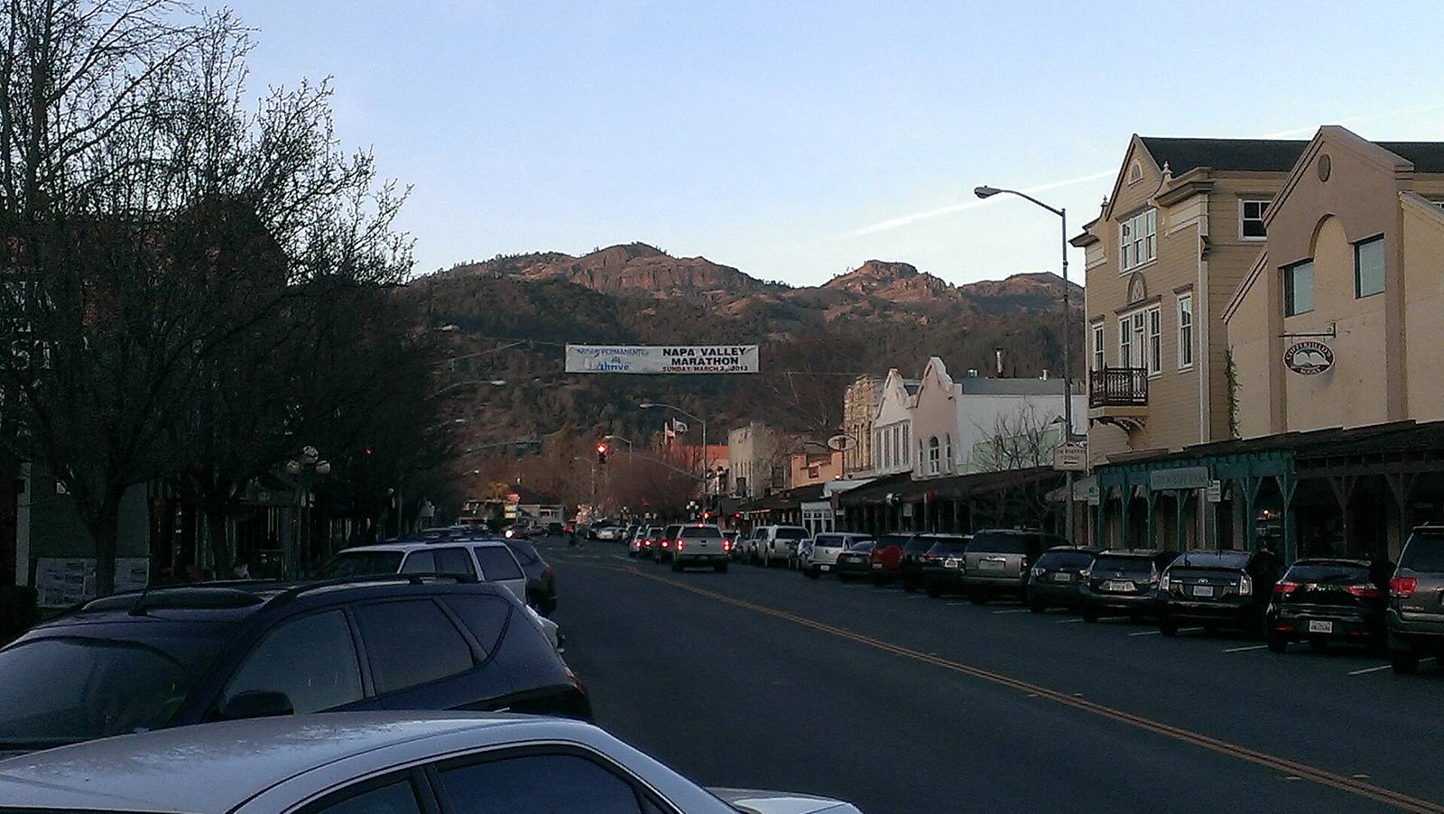 Calistoga at the north end of Napa Valley