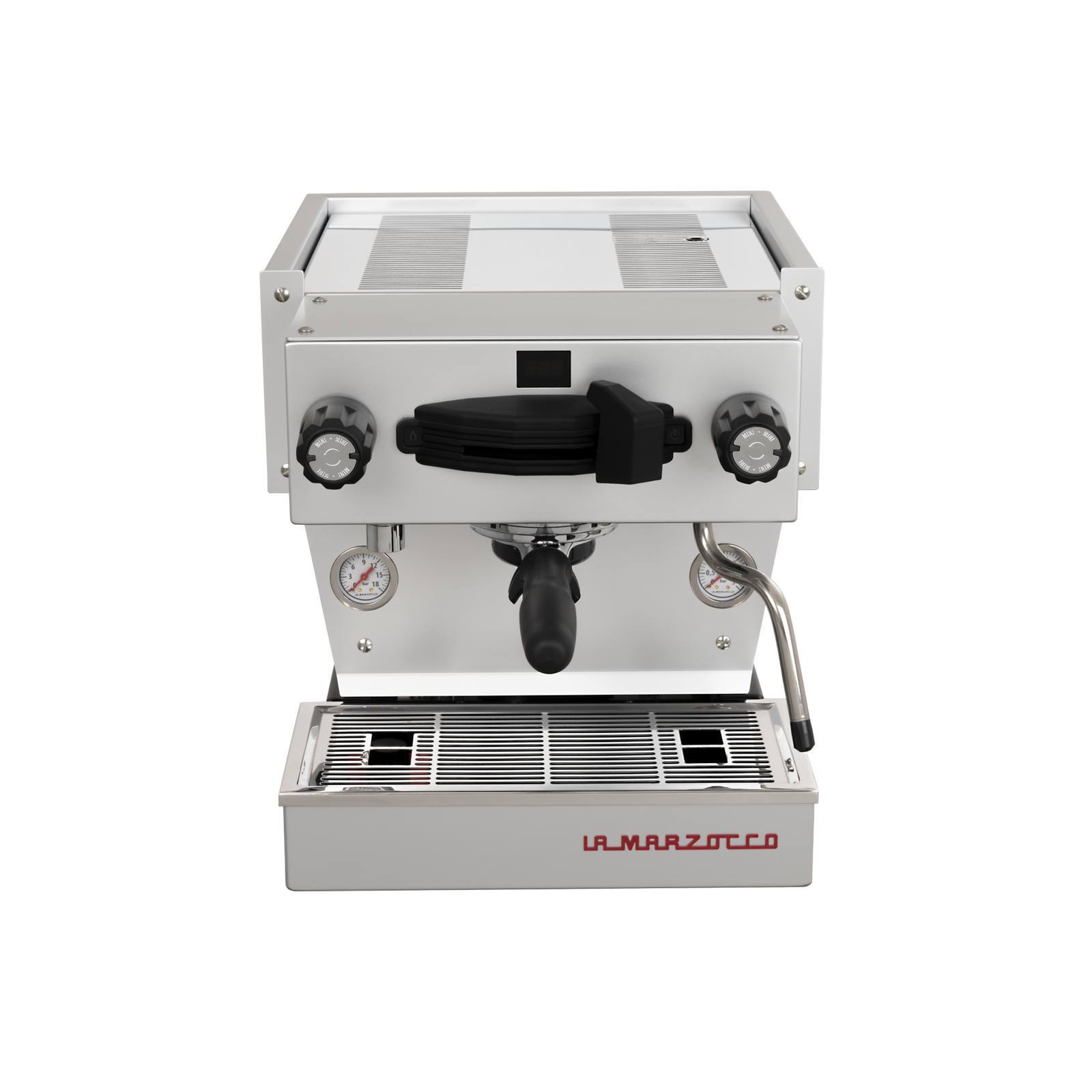 La Marzocco Linea Mini espresso machine in gray, front view