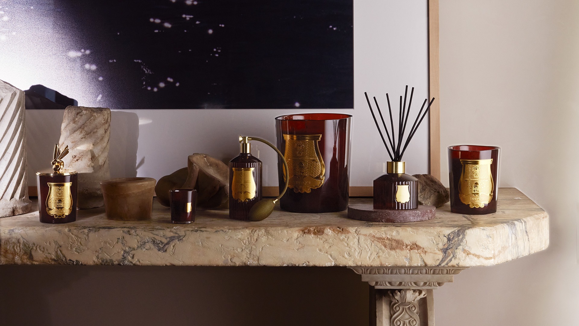 Trudon Classic Candle in Cire with amber glass vessel