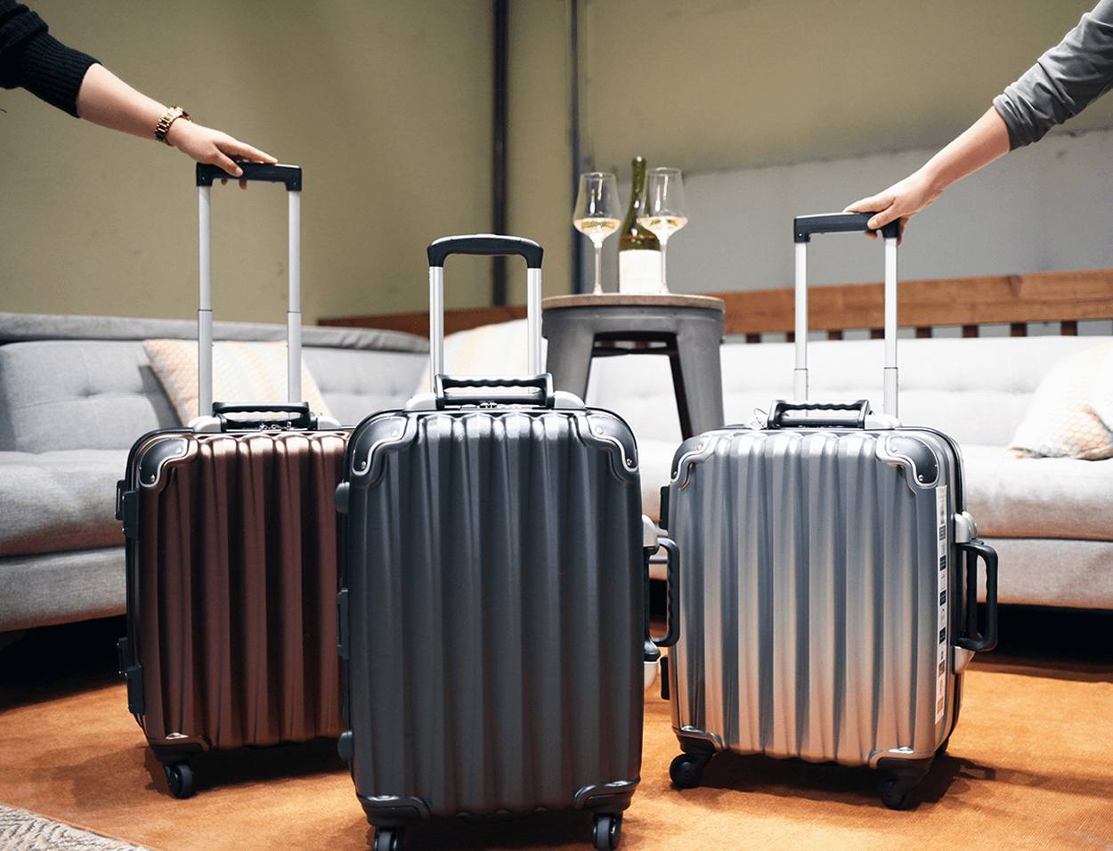 VinGardeValise Grande 12-bottle wine suitcases in burgundy, black, and silver